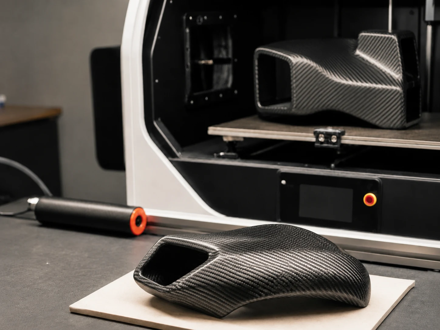 Carbon fiber prototype parts used to confirm engineering definition