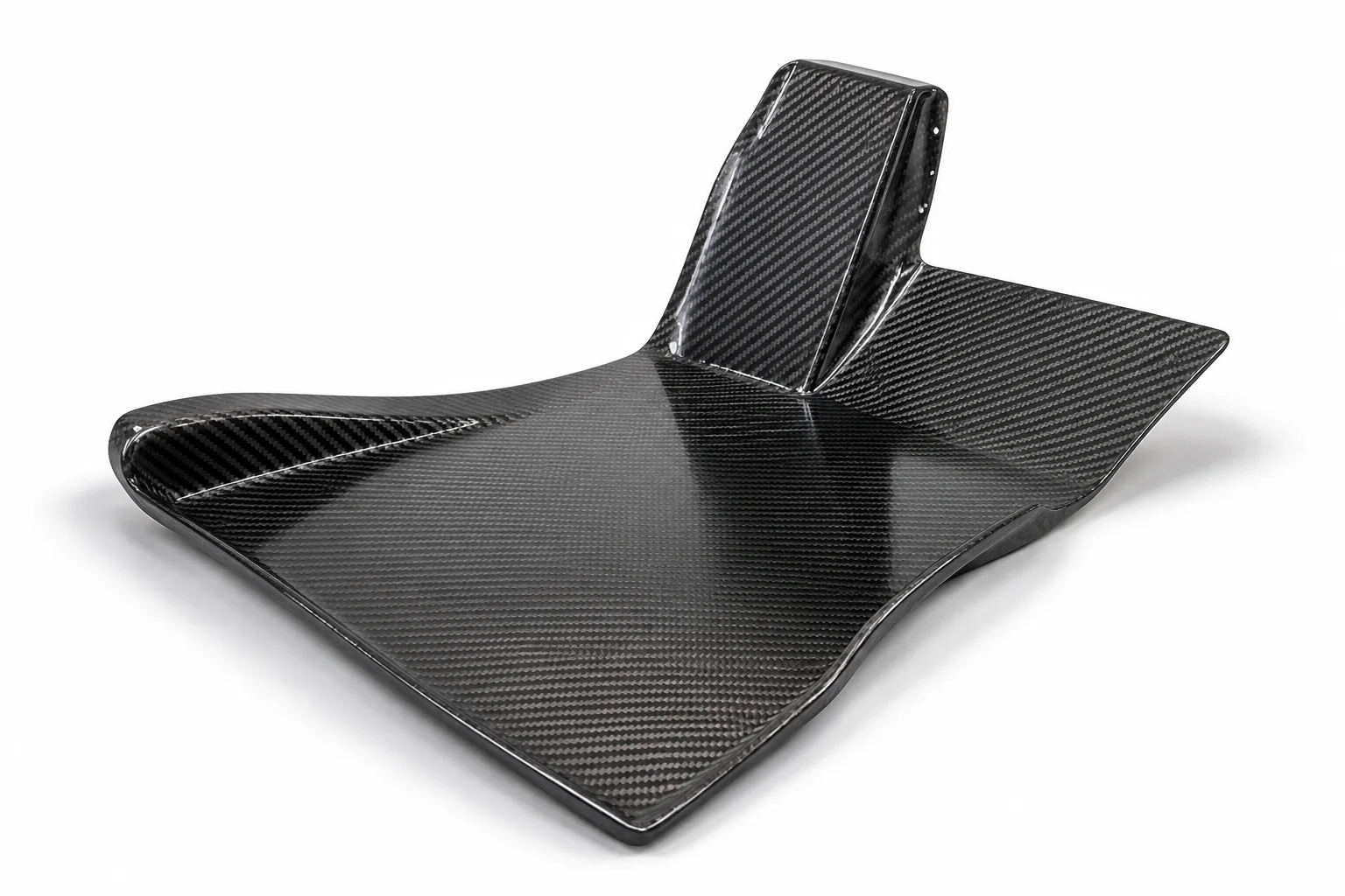 BMW E46 carbon fiber driver foot tray installed below the pedals