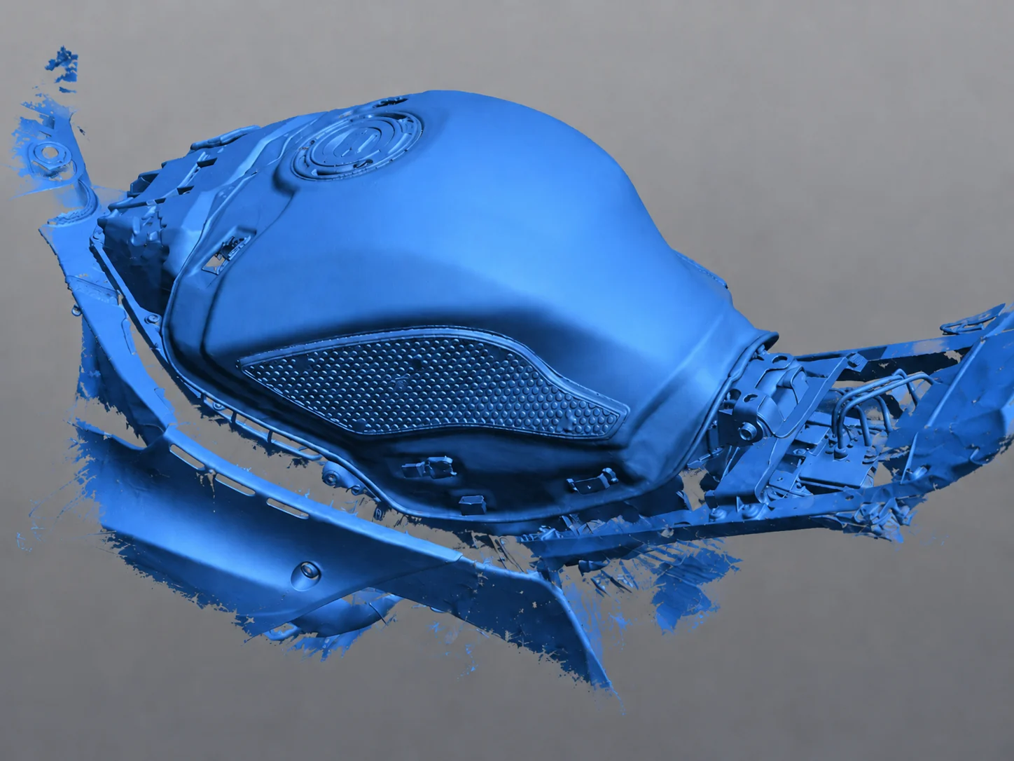 Concept visualization of a carbon fiber component before production definition