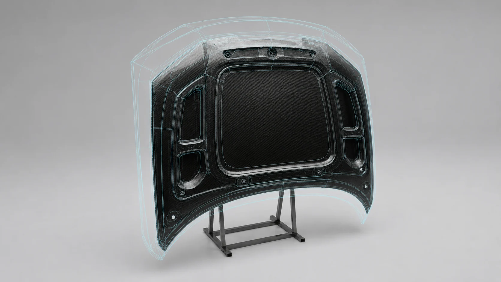Carbon fiber part model with a controlled engineering definition