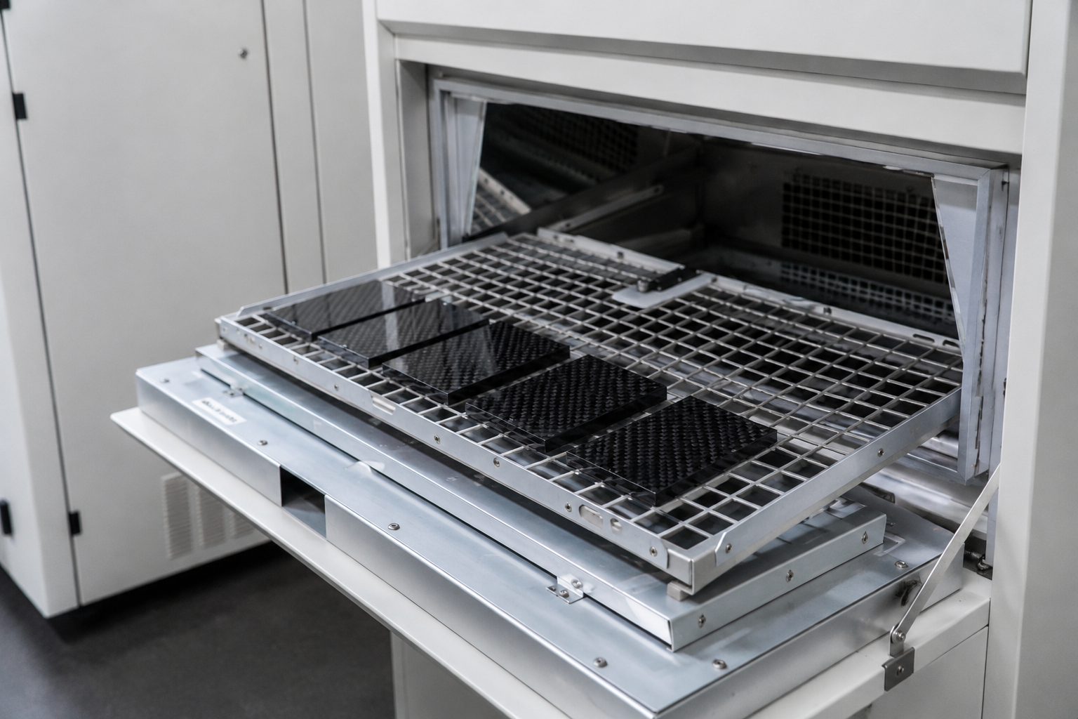 Composite specimens evaluated under controlled environmental exposure