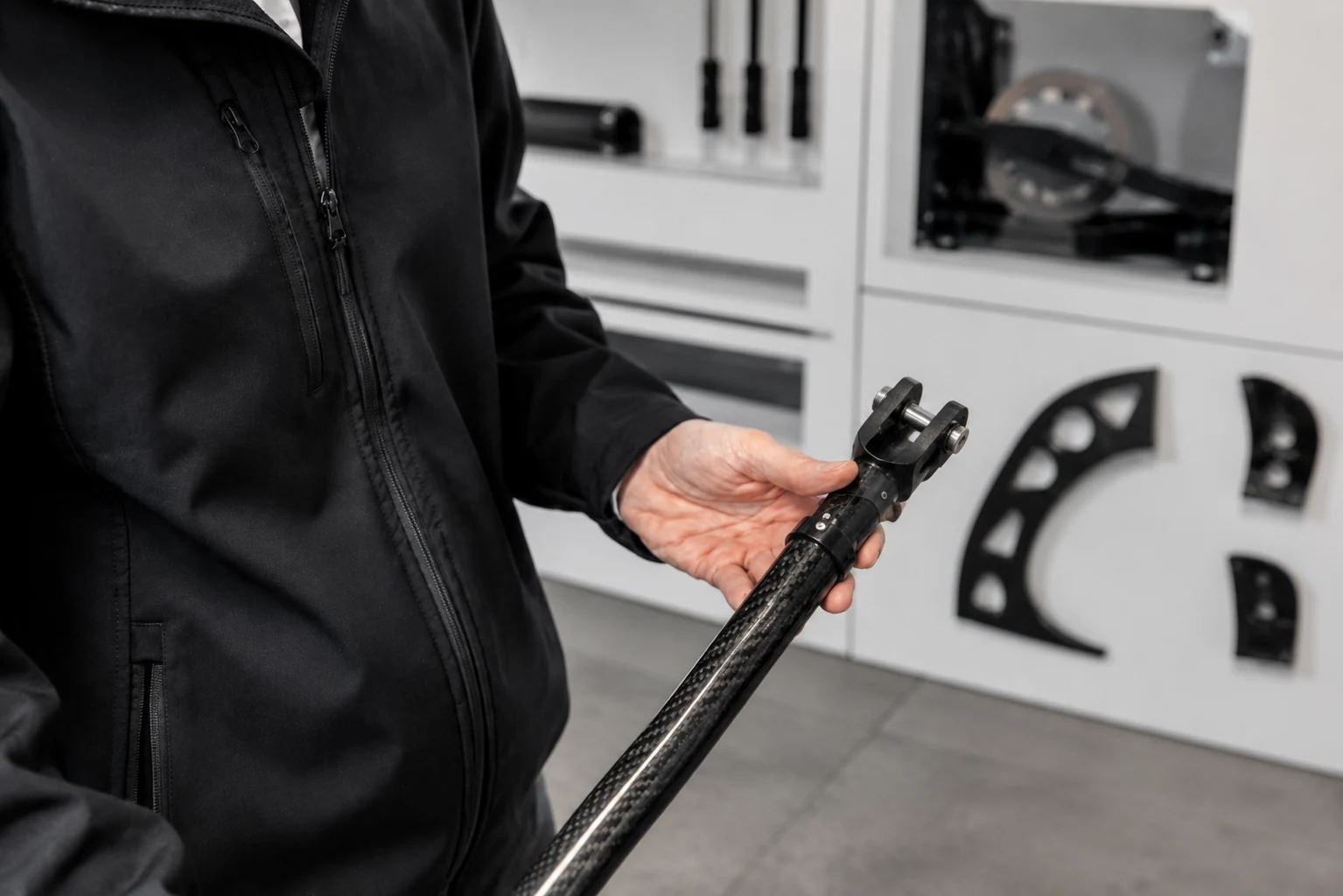 Carbon fiber product development reviewed through CAD and physical samples