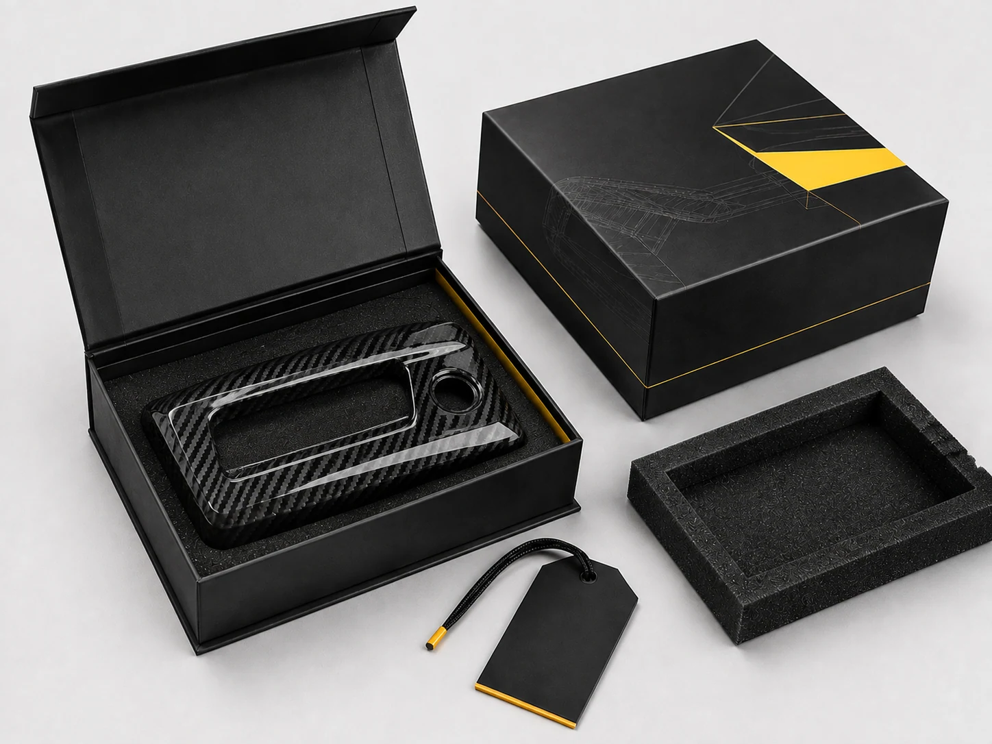 Brand-ready carbon fiber products prepared for private-label execution