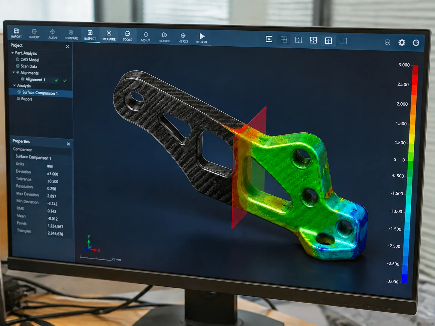 Revision-controlled CAD and drawings for a carbon fiber component