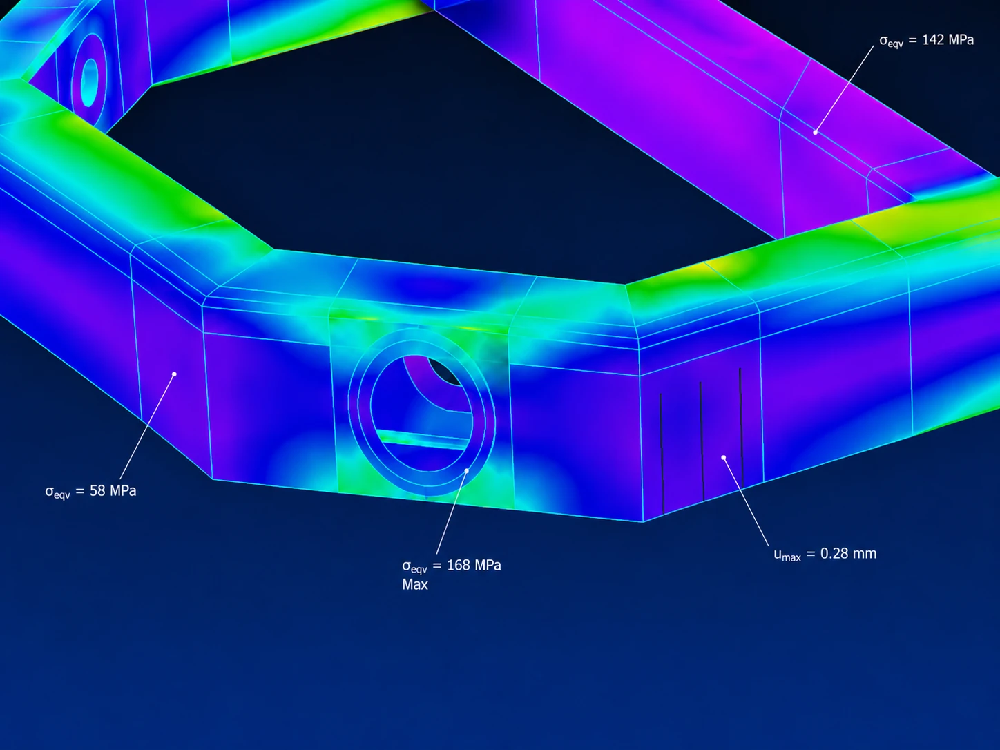 Load-path engineering for a custom carbon fiber component