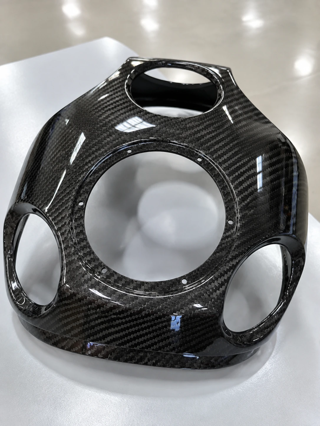 Deep carbon fiber housing reviewed for manufacturability